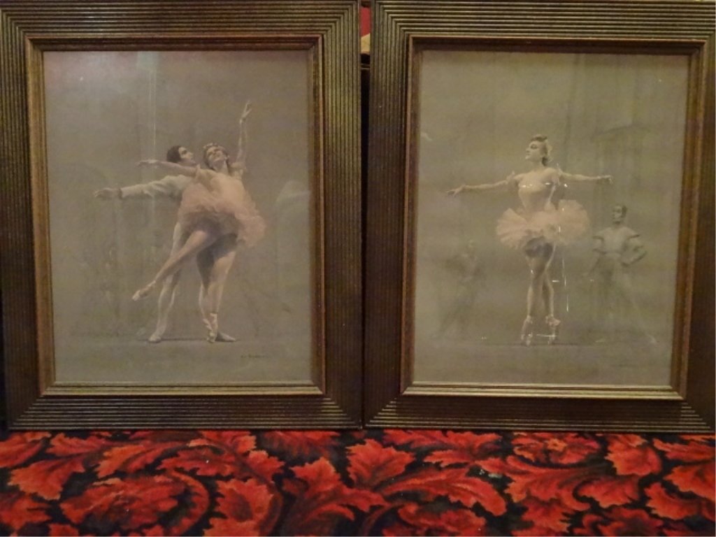 PAIR AARON VON MUNCHAUSEN (GERMAN, 20TH C.) PASTEL (1 of 9)