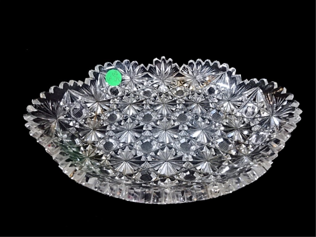 VINTAGE OVAL CRYSTAL DISH, EXCELLENT CONDITION, (1 of 4)