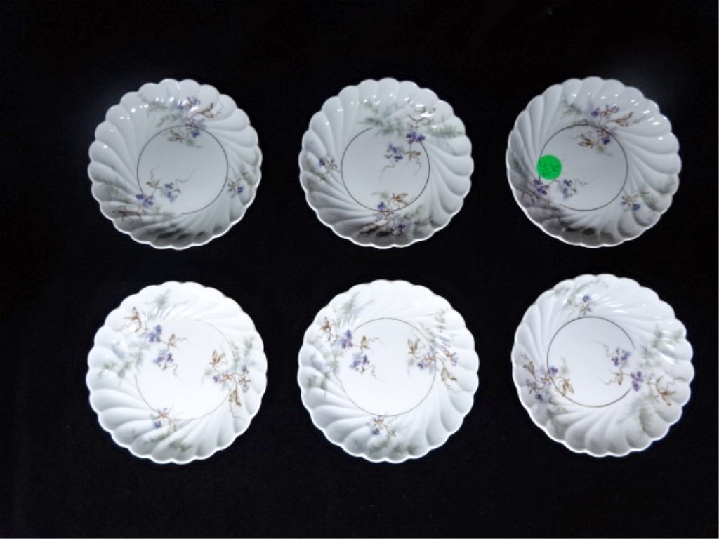6 HAVILAND LIMOGES PLATES, ORSAY PATTERN, MARKED (1 of 4)