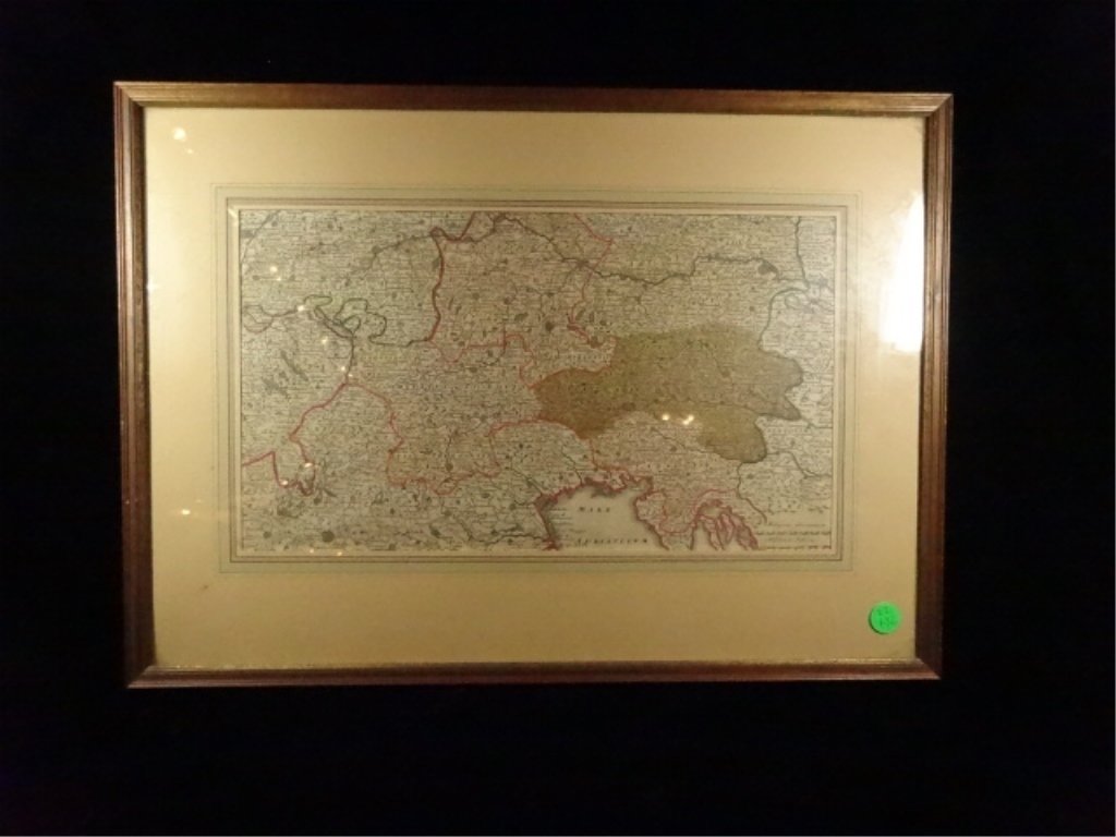 VINTAGE MAP OF EUROPE, WITH SCALE IN MILLIARIA (1 of 6)