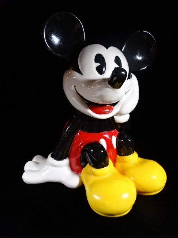 DISNEY MICKEY MOUSE CERAMIC COOKIE JAR, MARKED TREASURE (1 of 7)