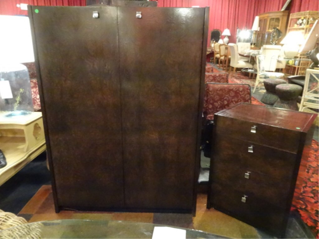 2 PC BLOOMINGDALE'S TALL CHEST AND NIGHTSTAND, CHEST (1 of 6)