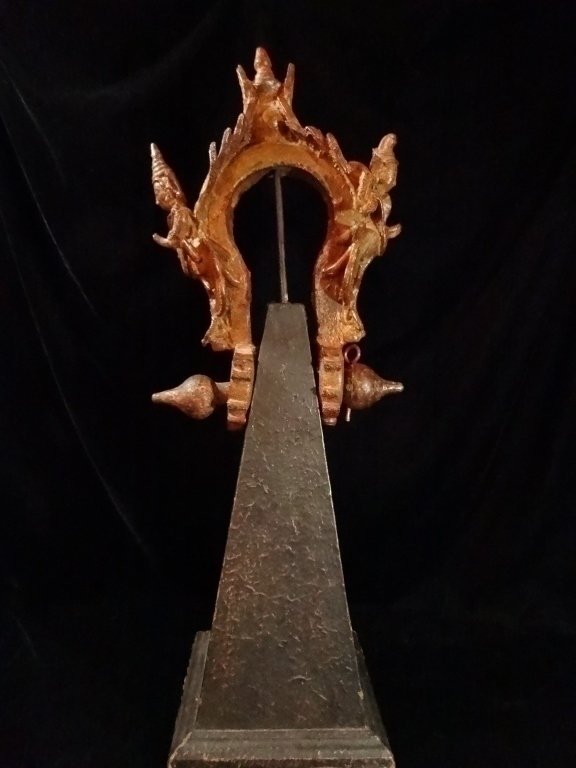 19tH C. BELL TOWER TOP, ARCHITECTURAL PIECE FROM NEPAL, (1 of 6)