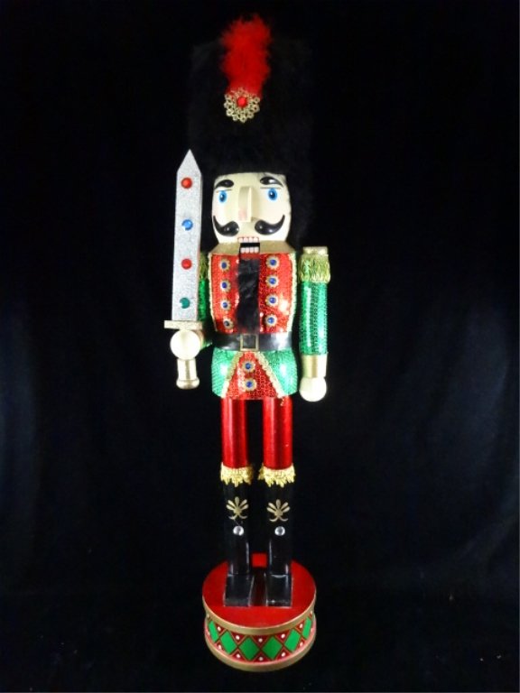 LARGE NUTCRACKER FIGURE, CHRISTMAS DECOR, APPROX 32"H (1 of 4)