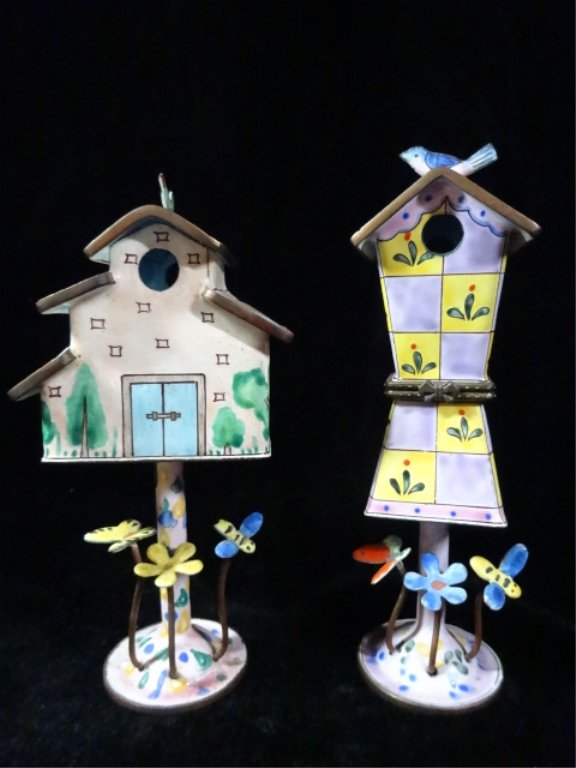 2 KELVIN CHEN TRINKET BOXES, ENAMEL OVER COPPER, (1 of 10)