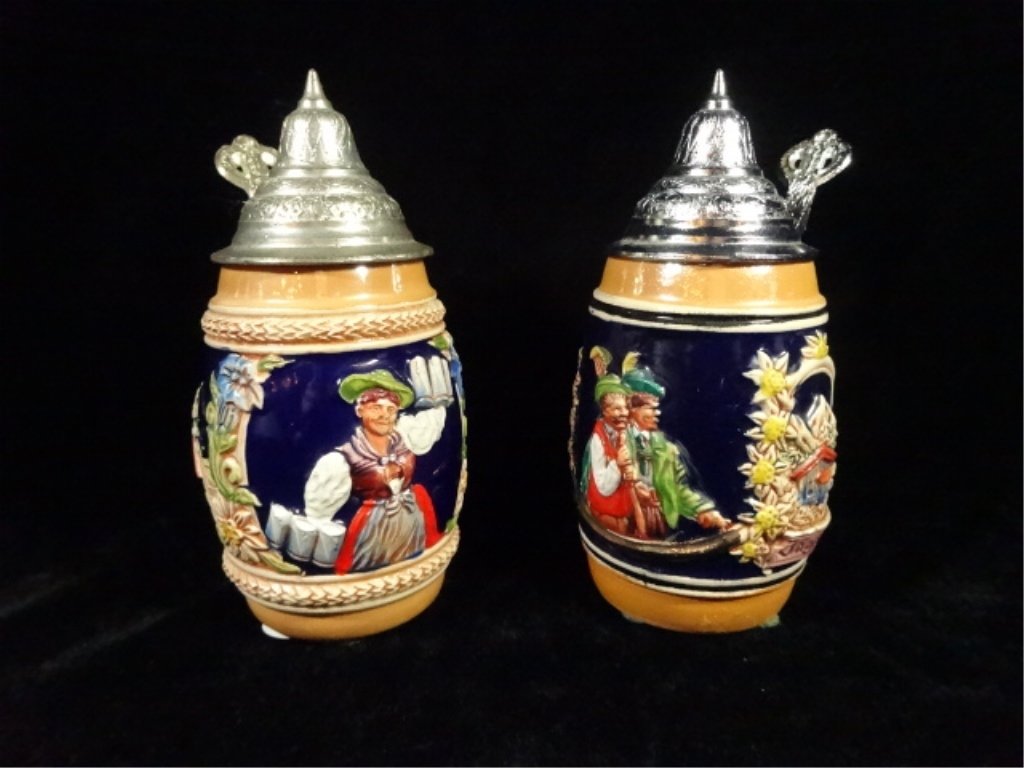 2 PC BEER STEINS, MADE IN WEST GERMANY, 1 IS GERZ, 1 IS (1 of 8)
