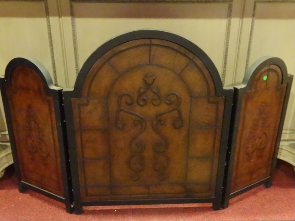 3 PANEL FOLDING FIREPLACE SCREEN, EXCELLENT CONDITION, (1 of 5)