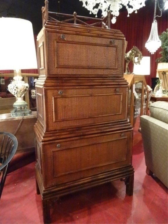 ASIAN INSPIRED STACKED CHEST, DROPFRONT DESK AND 2 (1 of 6)
