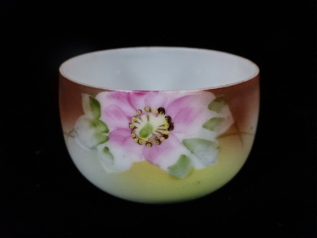 PRE WAR NIPPON PORCELAIN CUP, HAND PAINTED, MARKED ON: PRE WAR NIPPON PORCELAIN CUP, HAND PAINTED, MARKED ON BASE, 3" X 2", SKU825.37