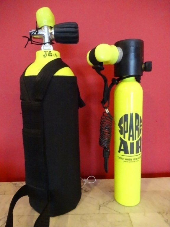 2 PC SCUBA DIVING TANKS, INCLUDES SPARE AIR 3.0 CU. FT. (1 of 7)