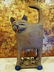 LARGE ART POTTERY CAT SCULPTURE, WITH SMALLER CAT