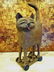 LARGE ART POTTERY CAT SCULPTURE, WITH SMALLER CAT - 6