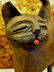 LARGE ART POTTERY CAT SCULPTURE, WITH SMALLER CAT - 7