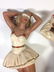 PAIR MID CENTURY CHALKWARE MASQUERADE BALLET DANCER - 3