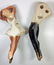 PAIR MID CENTURY CHALKWARE MASQUERADE BALLET DANCER - 8