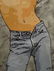HUGE 5 FT. ACRYLIC PAINTING ON CANVAS, SHIRTLESS MALE, - 5