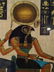 EGYPTIAN PAINTING ON PAPYRUS, THE GOD HORUS AND - 3