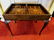 ANTIQUE INLAID WOOD GAME TABLE, 19TH C., REVERSIBLE FEL - 5