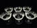6 WATERFORD CRYSTAL SAUCER CHAMPAGNE GLASSES / SHERBET - 2