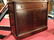 VINTAGE BOOKCASE CABINET, 2 GLAZED DOORS OVER SINGLE - 2