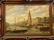 ANTIQUE OIL ON CANVAS PAINTING, EUROPEAN WATERFRONT