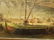 ANTIQUE OIL ON CANVAS PAINTING, EUROPEAN WATERFRONT - 8
