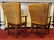 PAIR ANTIQUE WOOD AND WICKER ARMCHAIRS, CURVED WICKER - 9