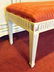 NANCY CORZINE NEOCLASSICAL BENCH, WHITE AND SILVER GILT - 2