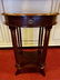 OVAL MAHOGANY TABLE, SINGLE DRAWER, UNDERTIER, BRASS - 2