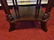OVAL MAHOGANY TABLE, SINGLE DRAWER, UNDERTIER, BRASS - 4