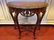 ANTIQUE CARVED MAHOGANY DEMI LUNE TABLE, VERY GOOD