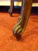 ANTIQUE CARVED MAHOGANY DEMI LUNE TABLE, VERY GOOD - 5