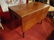 WOOD DROP LEAF TABLE, TURNED LEGS, 39"D X 29"H, 18.5"W