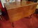 WOOD DROP LEAF TABLE, TURNED LEGS, 39"D X 29"H, 18.5"W - 2