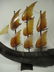 CARVED HORN DRAGON BOAT, APPROX 14" X 21" - 2