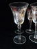 10 VINTAGE ETCHED CRYSTAL WINE GLASSES, APPROX 7.5"H, - 2