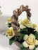 2 CAPODIMONTE PORCELAIN FLORAL BASKETS, GOOD CONDITION - 4