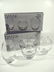 6 DANSK GLASS FIORI MINI VASES, CLEAR, WITH 2 ORIGINAL