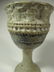 8 STONEWARE GOBLETS, SIGNED, ONE REPAIRED, APPROX 6"H - 9