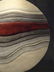 TEXTILE WALL ART, CIRCA 1970s, WOVEN ORB WITH STRIPES, - 4