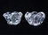 PAIR ROYAL COPENHAGEN CRYSTAL VOTIVE CANDLE HOLDERS,