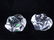 PAIR ROYAL COPENHAGEN CRYSTAL VOTIVE CANDLE HOLDERS, - 2