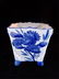 CHINESE BLUE AND WHITE PLANTER/VASE, 6" X 5.5", - 2