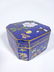 CLOISONNE TRINKET BOX, BLUE AND GOLD WITH WHITE - 4