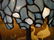 TIFFANY STYLE STAINED LEADED GLASS LAMP, WISTERIA VINE - 6