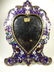 BLUE CLOISONNE FRAME, HEART SHAPE, APPROX 13.25" X 9.5" - 2