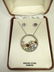 PENDANT & EARRINGS SET, SEMI-PRECIOUS STONES & DIAMOND
