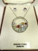 PENDANT & EARRINGS SET, SEMI-PRECIOUS STONES & DIAMOND - 2