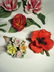 13 PC CAPODIMONTE PORCELAIN FLOWERS, ALL MARKED, SOME - 5