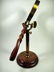 LARGE MAGNIFYING GLASS ON STAND, CARVED WOOD HANDLE IN - 3